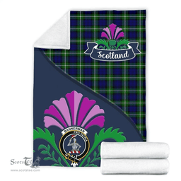 Scottish Bannerman Clant Tartan Blanket - Crest Scotland Thistle Scottish Plaid Tartan Plaid