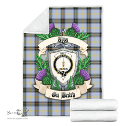Scottish Bell of the Borders Clan Tartan Blanket - Crest Thistle Style Scottish Plaid Tartan Plaid