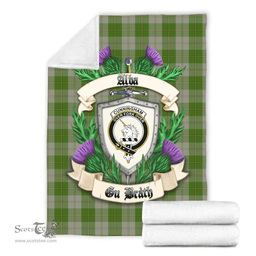 Scottish Cunningham Dress Green Dancers Clan Tartan Blanket - Crest Thistle Style Scottish Plaid Tartan Plaid