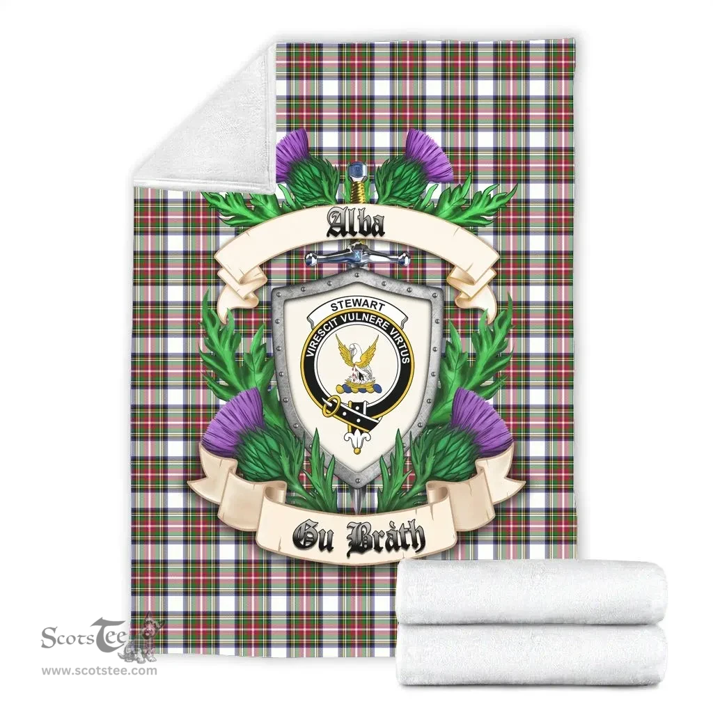 Scottish Stewart Dress Modern Clan Tartan Blanket - Crest Thistle Style Scottish Plaid Tartan Plaid