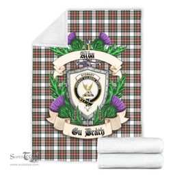 Scottish Stewart Dress Modern Clan Tartan Blanket - Crest Thistle Style Scottish Plaid Tartan Plaid