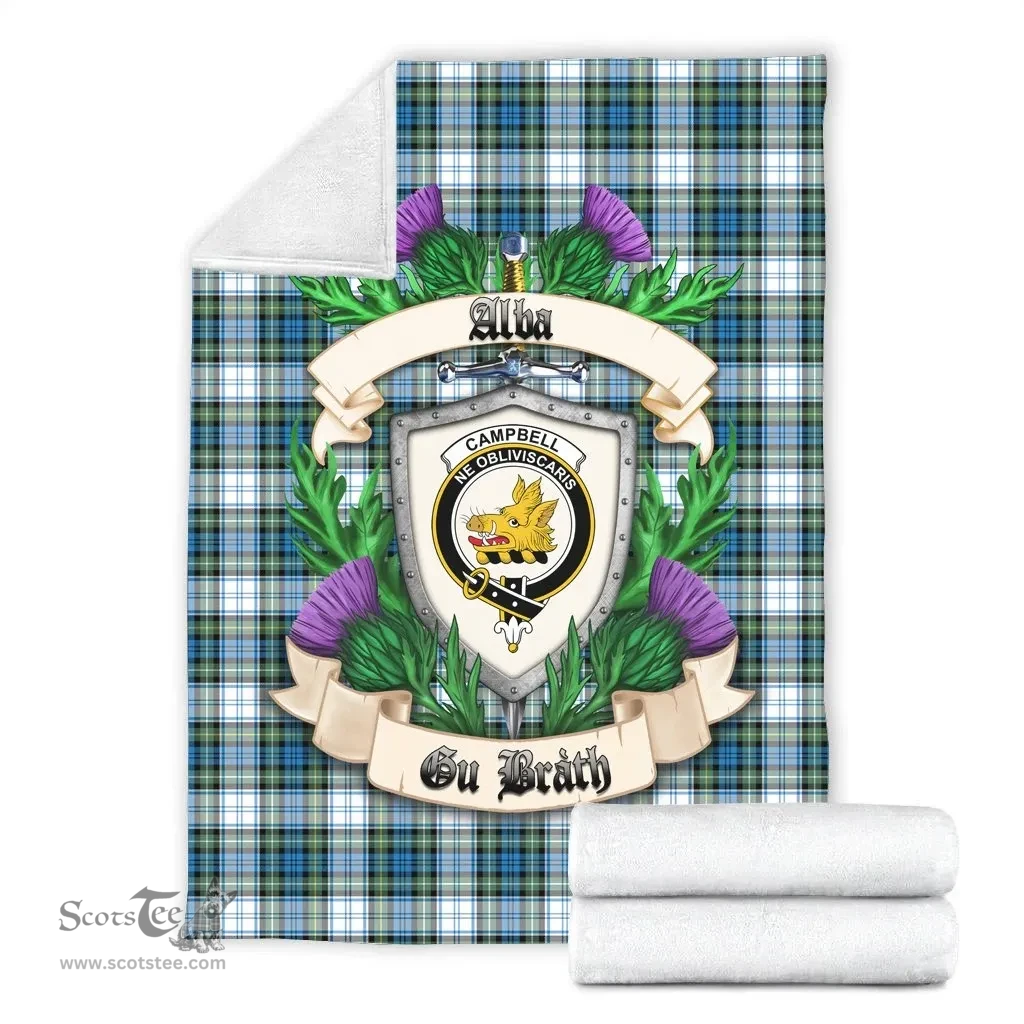 Scottish Campbell Dress Ancient Clan Tartan Blanket - Crest Thistle Style Scottish Plaid Tartan Plaid