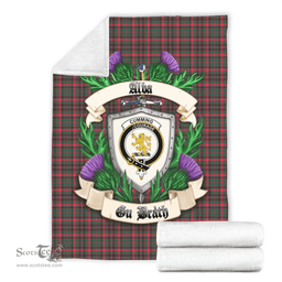 Scottish Cumming Hunting Modern Clan Tartan Blanket - Crest Thistle Style Scottish Plaid Tartan Plaid