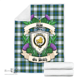 Scottish Campbell Dress Clan Tartan Blanket - Crest Thistle Style Scottish Plaid Tartan Plaid
