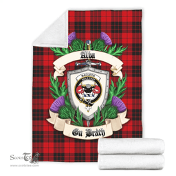Scottish MacLeod of Raasay Clan Tartan Blanket - Crest Thistle Style Scottish Plaid Tartan Plaid