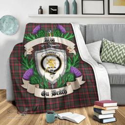 Scottish Cumming Hunting Modern Clan Tartan Blanket - Crest Thistle Style Scottish Plaid Tartan Plaid