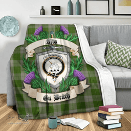 Scottish Cunningham Dress Green Dancers Clan Tartan Blanket - Crest Thistle Style Scottish Plaid Tartan Plaid