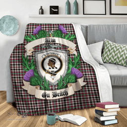 Scottish Borthwick Dress Ancient Clan Tartan Blanket - Crest Thistle Style Scottish Plaid Tartan Plaid