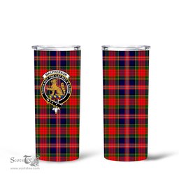 Scottish MacPherson Clan Tartan Tumbler - Tall Glitter Tumbler Scottish Plaid Tartan Plaid