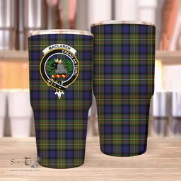 Scottish MacLaren Clan Tartan Tumbler - Stainless Steel Glitter Tumbler Scottish Plaid Tartan Plaid