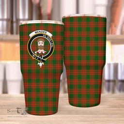 Scottish MENZIES GREEN MODERN Clan Tartan Tumbler - Stainless Steel Glitter Tumbler Scottish Plaid Tartan Plaid