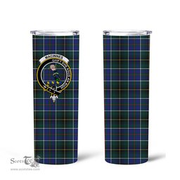 Scottish MacInnes Clan Tartan Tumbler - Tall Glitter Tumbler Scottish Plaid Tartan Plaid
