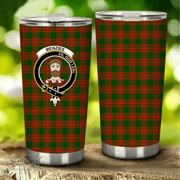 Scottish MENZIES GREEN MODERN Clan Tartan Tumbler - Stainless Steel Glitter Tumbler Scottish Plaid Tartan Plaid