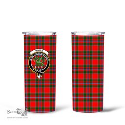 Scottish Maule Clan Tartan Tumbler - Tall Glitter Tumbler Scottish Plaid Tartan Plaid