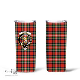 Scottish Stewart (High Stewards) Clan Tartan Tumbler - Tall Glitter Tumbler Scottish Plaid Tartan Plaid