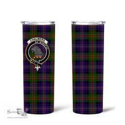 Scottish Chalmers Clan Tartan Tumbler - Tall Glitter Tumbler Scottish Plaid Tartan Plaid