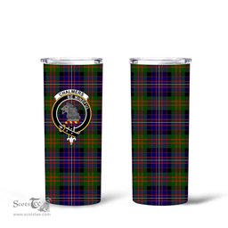 Scottish Chalmers Clan Tartan Tumbler - Tall Glitter Tumbler Scottish Plaid Tartan Plaid