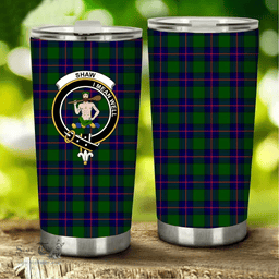 Scottish Shaw (of Sauchie) Clan Tartan Tumbler - Stainless Steel Glitter Tumbler Scottish Plaid Tartan Plaid