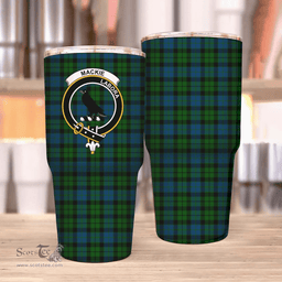 Scottish MacKie Clan Tartan Tumbler - Stainless Steel Glitter Tumbler Scottish Plaid Tartan Plaid