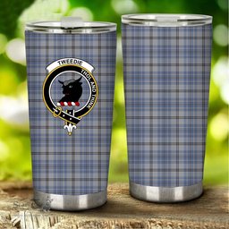 Scottish Tweedie Clan Tartan Tumbler - Stainless Steel Glitter Tumbler Scottish Plaid Tartan Plaid