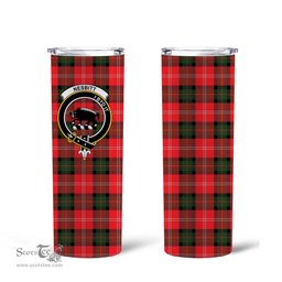 Scottish Nesbitt Clan Tartan Tumbler - Tall Glitter Tumbler Scottish Plaid Tartan Plaid