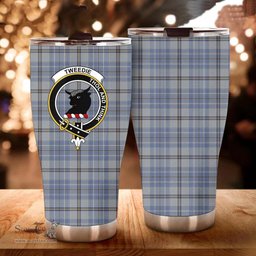 Scottish Tweedie Clan Tartan Tumbler - Curved Glitter Tumbler Scottish Plaid Tartan Plaid