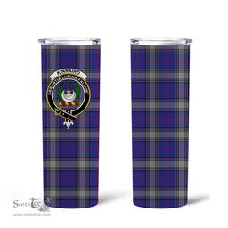 Scottish Kinnaird Clan Tartan Tumbler - Tall Glitter Tumbler Scottish Plaid Tartan Plaid