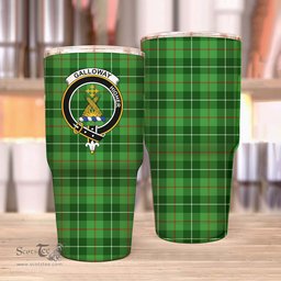 Scottish Galloway Clan Tartan Tumbler - Stainless Steel Glitter Tumbler Scottish Plaid Tartan Plaid