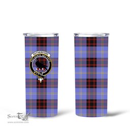 Scottish Rutherford Clan Tartan Tumbler - Tall Glitter Tumbler Scottish Plaid Tartan Plaid