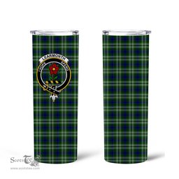 Scottish Learmonth Clan Tartan Tumbler - Tall Glitter Tumbler Scottish Plaid Tartan Plaid