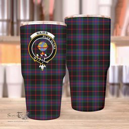 Scottish Nairn Clan Tartan Tumbler - Stainless Steel Glitter Tumbler Scottish Plaid Tartan Plaid