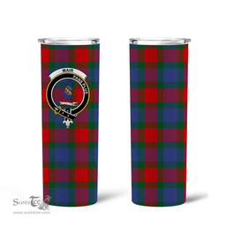 Scottish Mar Clan Tartan Tumbler - Tall Glitter Tumbler Scottish Plaid Tartan Plaid