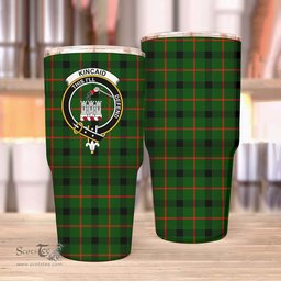 Scottish Kincaid Clan Tartan Tumbler - Stainless Steel Glitter Tumbler Scottish Plaid Tartan Plaid