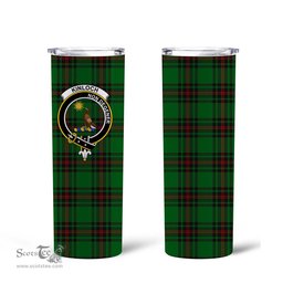 Scottish Kinloch Clan Tartan Tumbler - Tall Glitter Tumbler Scottish Plaid Tartan Plaid