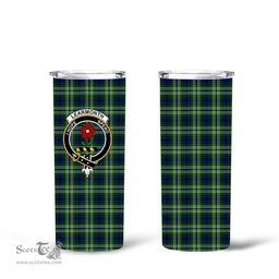 Scottish Learmonth Clan Tartan Tumbler - Tall Glitter Tumbler Scottish Plaid Tartan Plaid