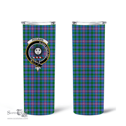Scottish Pitcairn Clan Tartan Tumbler - Tall Glitter Tumbler Scottish Plaid Tartan Plaid
