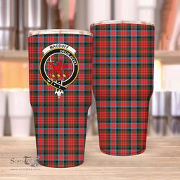 Scottish MacDuff Clan Tartan Tumbler - Stainless Steel Glitter Tumbler Scottish Plaid Tartan Plaid