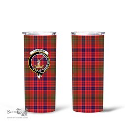 Scottish Lumsden Clan Tartan Tumbler - Tall Glitter Tumbler Scottish Plaid Tartan Plaid