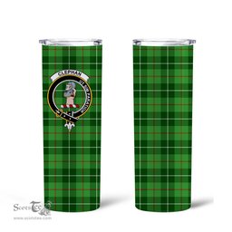 Scottish Clephane (or Clephan) Clan Tartan Tumbler - Tall Glitter Tumbler Scottish Plaid Tartan Plaid