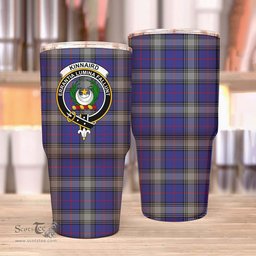 Scottish Kinnaird Clan Tartan Tumbler - Stainless Steel Glitter Tumbler Scottish Plaid Tartan Plaid