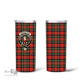 Scottish Dennistoun Clan Tartan Tumbler - Tall Glitter Tumbler Scottish Plaid Tartan Plaid