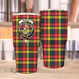 Scottish Dewar Clan Tartan Tumbler - Stainless Steel Glitter Tumbler Scottish Plaid Tartan Plaid
