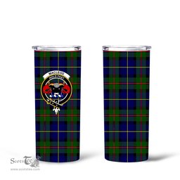 Scottish MacLeod Clan Tartan Tumbler - Tall Glitter Tumbler Scottish Plaid Tartan Plaid