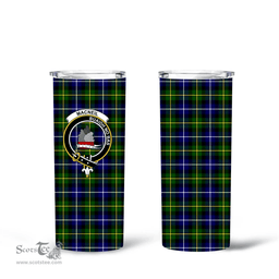 Scottish MacNeil of Barra Clan Tartan Tumbler - Tall Glitter Tumbler Scottish Plaid Tartan Plaid