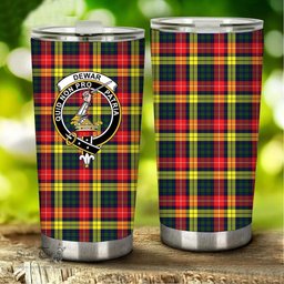 Scottish Dewar Clan Tartan Tumbler - Stainless Steel Glitter Tumbler Scottish Plaid Tartan Plaid