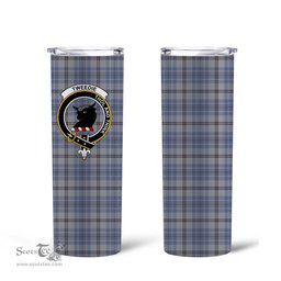 Scottish Tweedie Clan Tartan Tumbler - Tall Glitter Tumbler Scottish Plaid Tartan Plaid