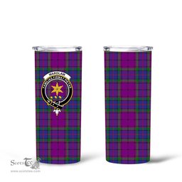 Scottish Wardlaw Clan Tartan Tumbler - Tall Glitter Tumbler Scottish Plaid Tartan Plaid