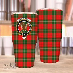 Scottish Gartshore Clan Tartan Tumbler - Stainless Steel Glitter Tumbler Scottish Plaid Tartan Plaid