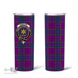 Scottish Wardlaw Clan Tartan Tumbler - Tall Glitter Tumbler Scottish Plaid Tartan Plaid