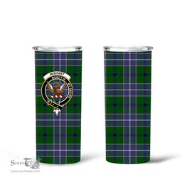 Scottish Wishart Clan Tartan Tumbler - Tall Glitter Tumbler Scottish Plaid Tartan Plaid